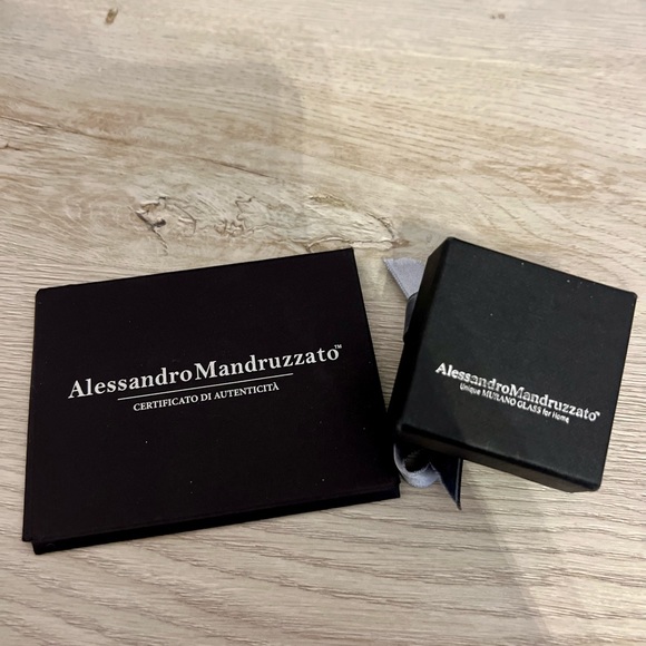 ALESSANDRO MANDRUZZATO Blown Murano Glass Earrings - Picture 2 of 3